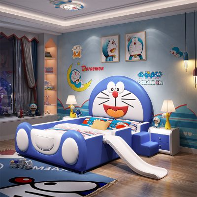 Giường trẻ em bé trai giường đơn giường riêng giường tạo tác giường nhỏ có cầu trượt giường đơn phòng trẻ em gói kết hợp đồ nội thất