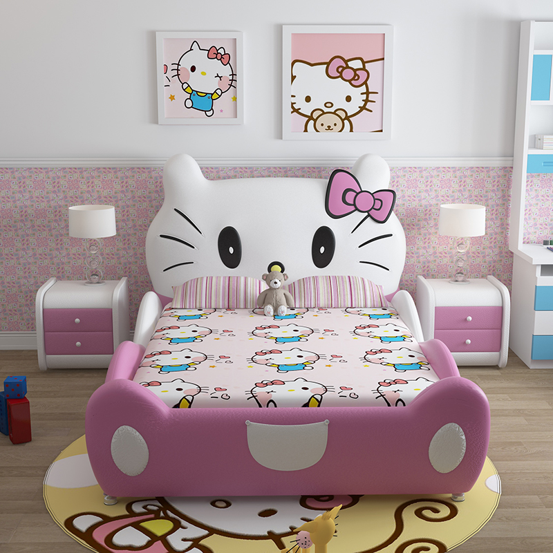 Giường trẻ em giường cô gái giường công chúa giấc mơ lâu đài nhỏ giường đơn giường trẻ em giường trẻ em đồ nội thất phòng trẻ em (3)