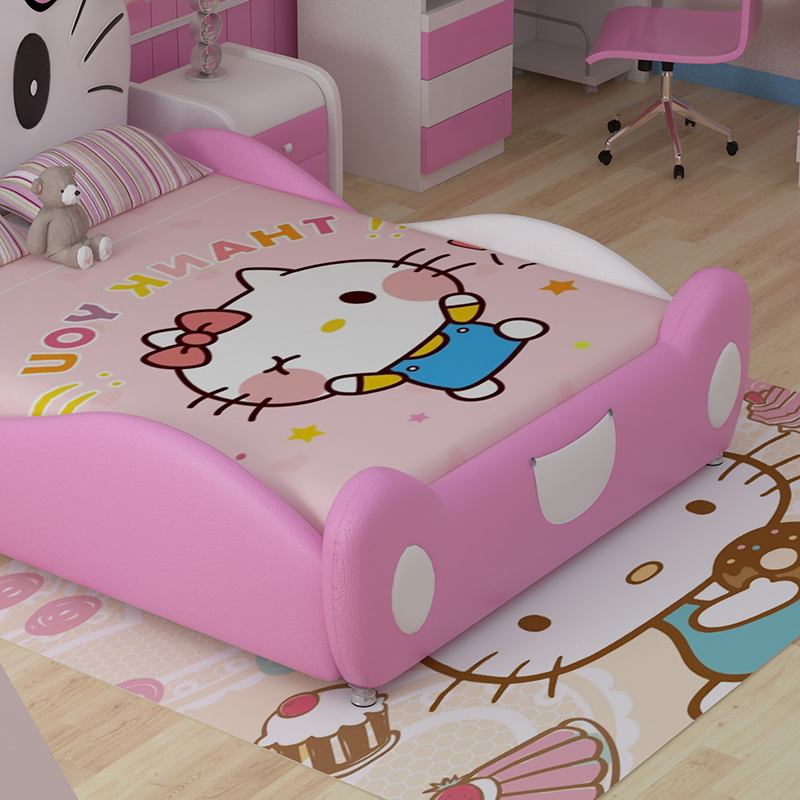 Giường trẻ em giường cô gái giường công chúa giấc mơ lâu đài nhỏ giường đơn giường trẻ em giường trẻ em đồ nội thất phòng trẻ em (4)