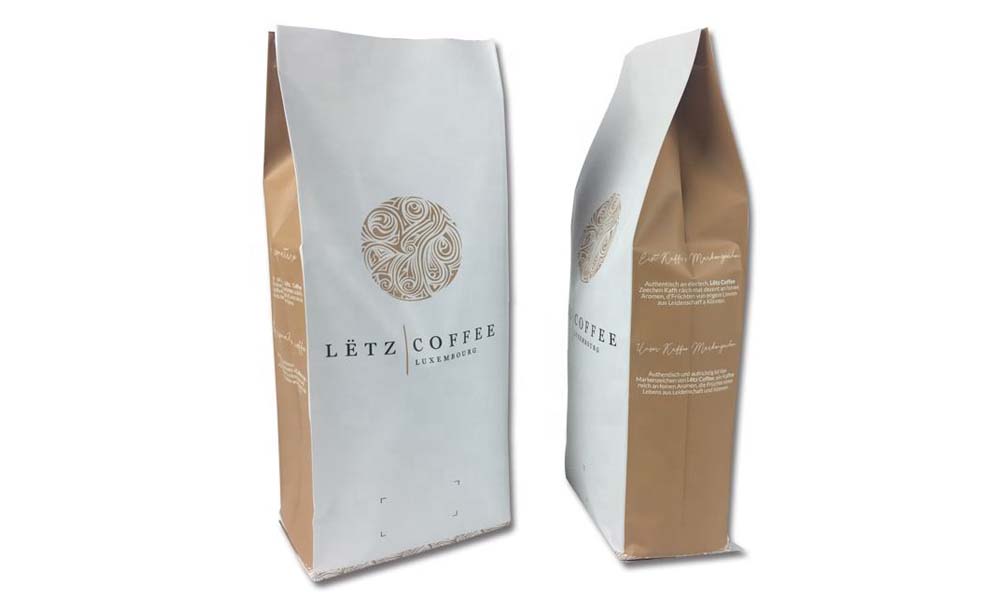 Túi xếp hông đáy phẳng đựng cà phê loại 200gr