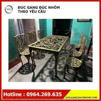Bộ bàn ghế nhôm đúc ngoài trời. Bàn ghế sân vườn đẹp