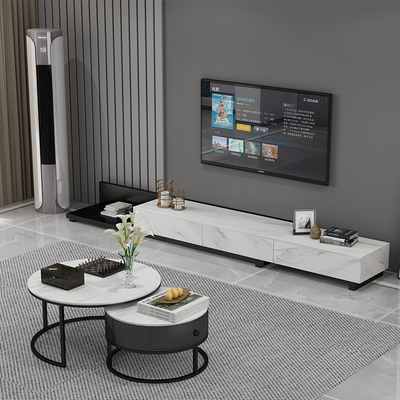 Đơn giản và hiện đại ban đá tủ TV bàn cà phê kết hợp căn hộ nhỏ tủ sàn nhà ở nhà ánh sáng Bắc Âu sang trọng tối giản nền có thể thu vào