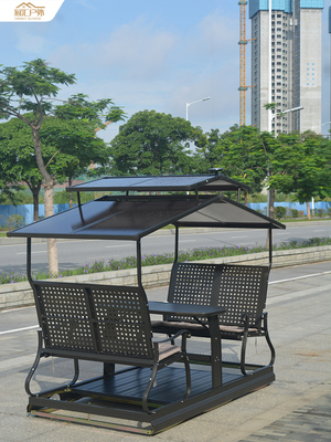 Xích đu ngoài trời ghế bập bênh sân vườn ghế treo trợ lực cho 4 người ghế xích đu ngoài trời sắt đúc nhôm đúc sân trong biệt thự xích đu ban công