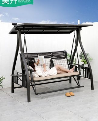 Xích đu ngoài trời ghế treo hộ gia đình Ghế xích đu hợp kim nhôm ghế xích đu đôi giải trí treo giỏ ghế ngoài trời sân vườn xích đu