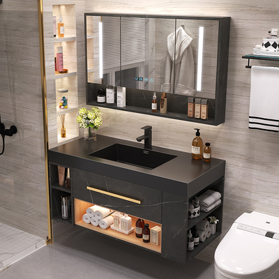 Tủ phòng tắm thông minh kết hợp bảng đá hiện đại phòng tắm tối giản bàn trang điểm bồn rửa mặt tủ phòng tắm bộ