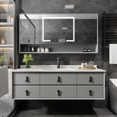 Đèn rockboard sáng sang trọng phòng tắm thông minh kết hợp tủ đặt phòng tắm đơn giản hiện đại chậu rửa bàn trang điểm phòng tắm