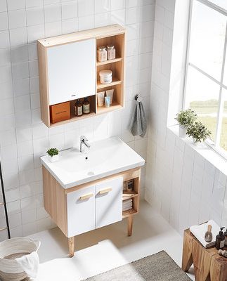 Wrigley phòng tắm bằng gỗ rắn phòng tắm tủ chậu rửa chậu rửa tủ kết hợp phòng tắm trang điểm nhà vệ sinh bộ vòi sen