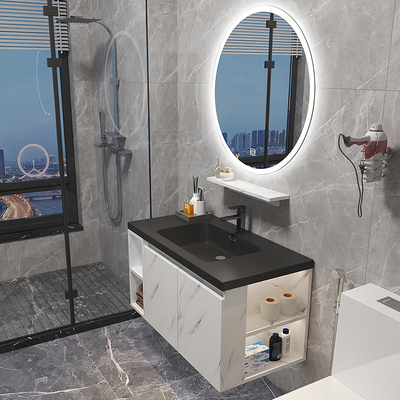 Hiện đại tối giản tủ phòng tắm kết hợp bồn rửa trang điểm bồn rửa mặt đặt nhẹ bảng đá sang trọng tích hợp bồn rửa
