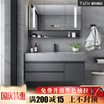 Tùy chỉnh ánh sáng sang trọng bảng đá sang trọng một bồn tắm tủ phòng tắm kết hợp phòng tắm bộ trang điểm bồn rửa bàn trang điểm bồn tắm tủ phòng tắm