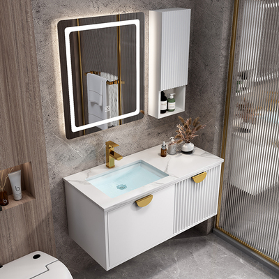 Tủ phòng tắm sang trọng nhẹ tủ chậu rửa hiện đại tủ kết hợp bàn đá phòng tắm tích hợp chậu rửa tay và mặt bộ tủ gương thông minh