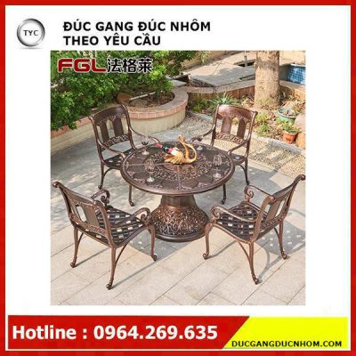 Bàn ghế sân vườn nhôm đúc nhập khẩu cao cấp