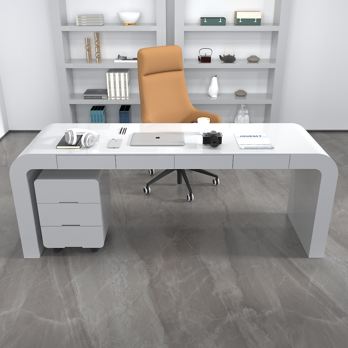 Có thể được tùy chỉnh sơn trắng bàn máy tính bàn máy tính để bàn đơn giản bàn làm việc bàn viết thời trang bàn văn phòng bàn táo (1)