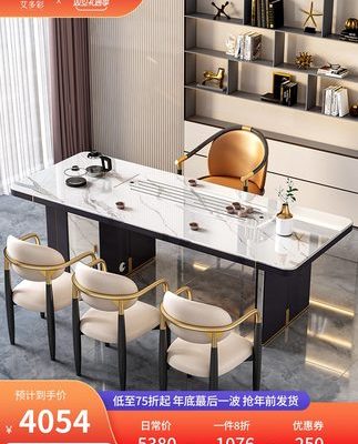 Bàn trà đá bàn một bàn nhẹ sang trọng hiện đại mới đơn giản bàn trà lớn bàn ghế kết hợp bộ bàn trà văn phòng