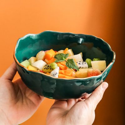 phong cách ins phong cách ngọc lục bảo bát salad nhà sáng tạo ánh sáng sang trọng bát lớn trái cây đĩa trái cây bát phở bát phở