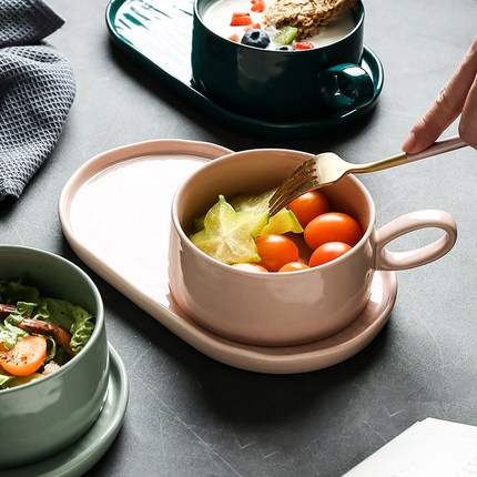 bát kèm đĩa đựng đồ ăn (2)