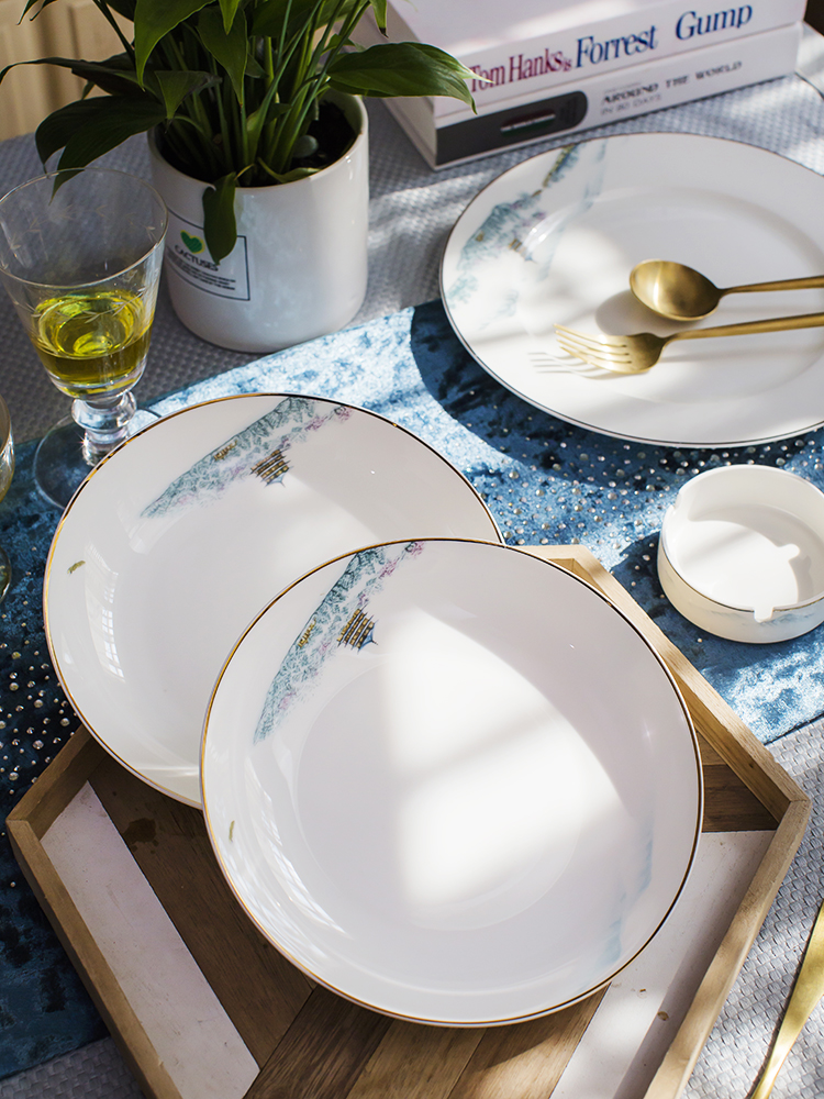 bộ bát đĩa tráng men phong cảnh (5)