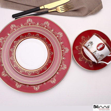 bộ cốc đĩa phong cách Châu Âu (4)