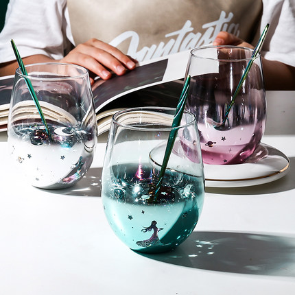 cốc thủy tinh kèm thìa và đĩa (1)