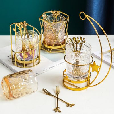 Bắc Âu ins gió thủy tinh lọ nĩa trái cây đặt tại nhà phòng khách net quán cà phê màu đỏ giá trị cao bể chứa nĩa trái cây Sử dụng thủy tinh không chì, kết cấu trong suốt, yên tâm sử dụng
