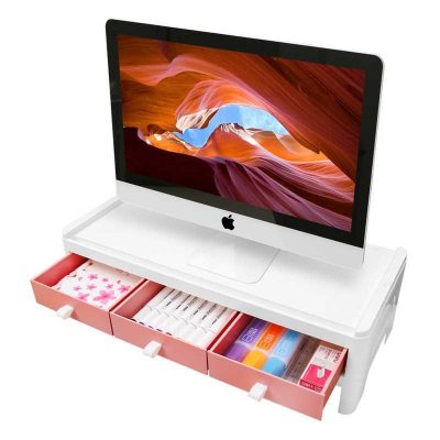 Màn hình tăng cường văn phòng máy tính để bàn máy tính để bàn khung đế máy tính để bàn bàn phím lưu trữ kệ tăng cường