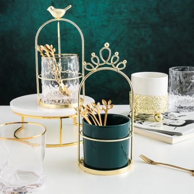 Trái cây nĩa ký hiệu trái cây chèn bình lưu trữ bằng gốm sứ bộ thép không gỉ gia dụng sáng tạo món tráng miệng nĩa muỗng nĩa tráng miệng nĩa bánh nĩa