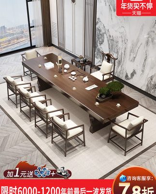 Bàn trà bằng gỗ tảng nhập khẩu.