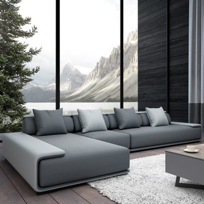 Ghế sofa chữ L, màu sắc sang trọng, tinh tế, phù hợp với mọi không gian.