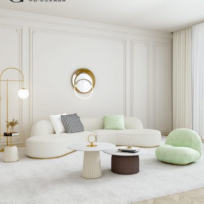 Sofa hình vòng cung, hiện đại.