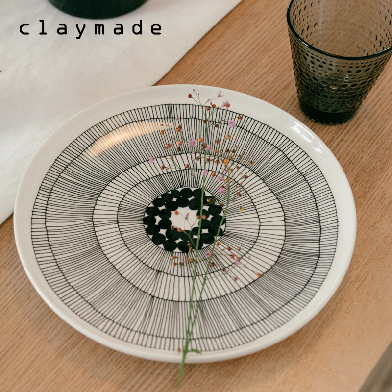 bát đĩa họa tiết 2 màu trắng đen (1)