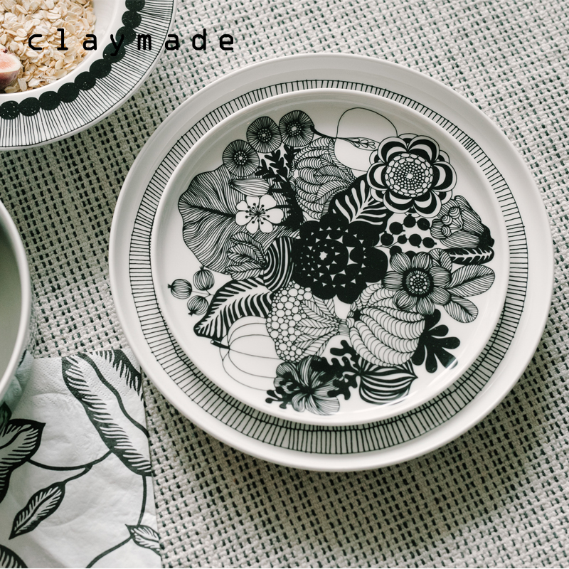 bát đĩa họa tiết 2 màu trắng đen (3)