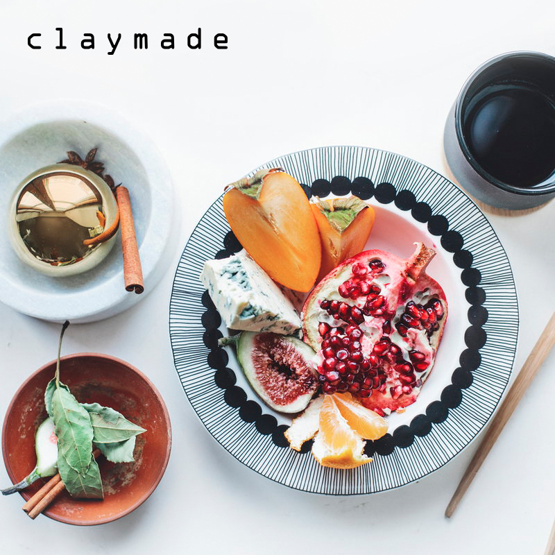 bát đĩa họa tiết 2 màu trắng đen (5)