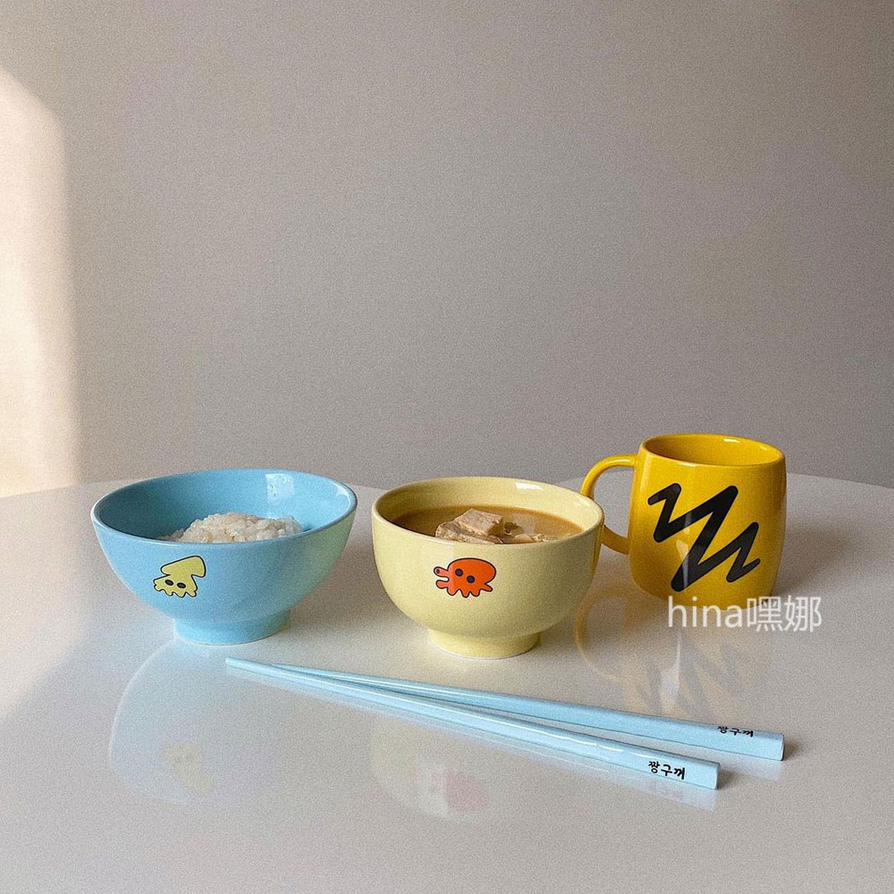 bộ bát đĩa gốm sứ họa tiết đáng yêu (1)