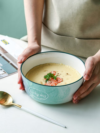 bộ bát đĩa màu xanh loang (5)