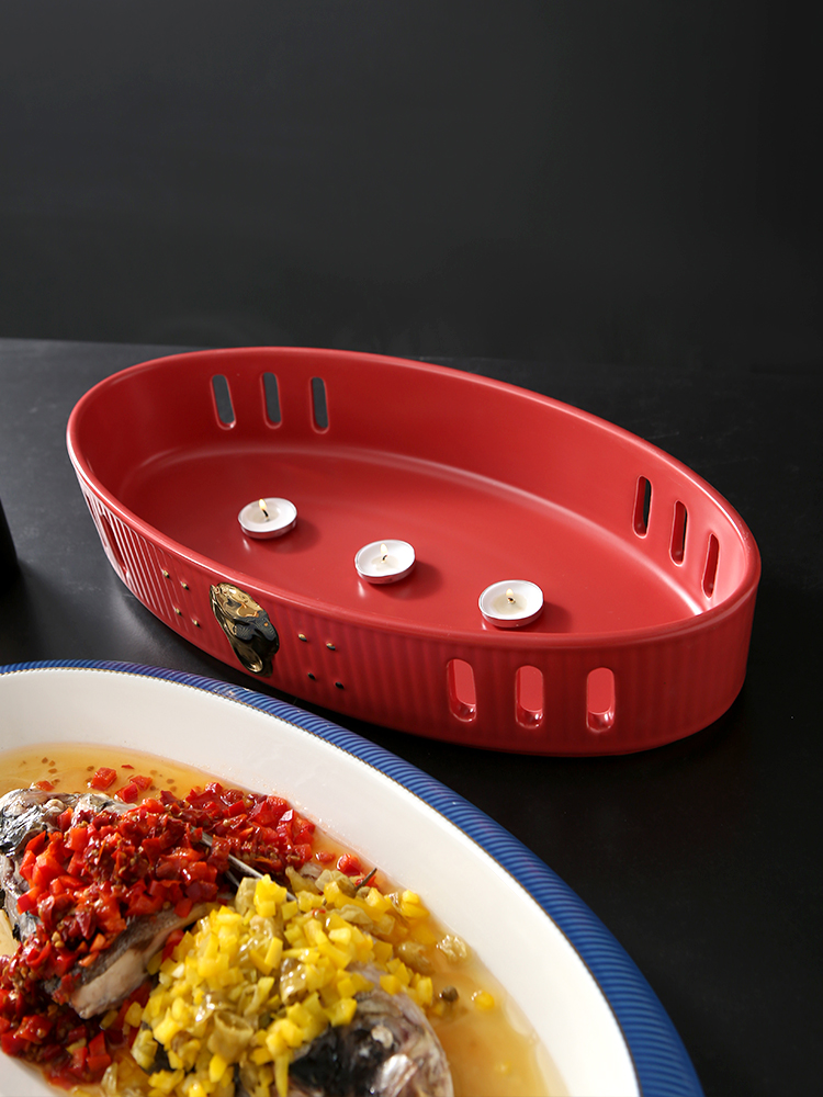 đĩa dài 2 tầng để giữ lửa cho món ăn (3)