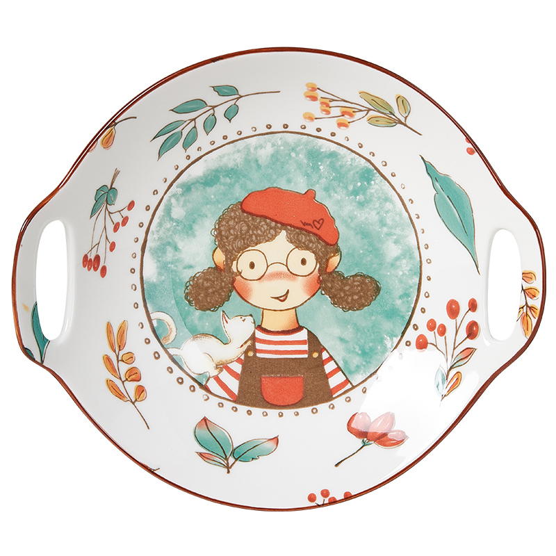 đĩa dáng chảo họa tiết hoạt hình (5)