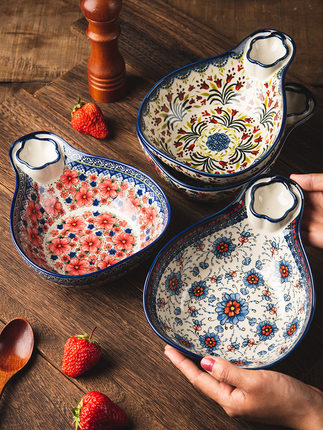 đĩa đựng bánh bao có ô nhỏ đựng gia vị (2)