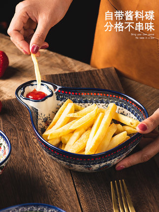 đĩa đựng bánh bao có ô nhỏ đựng gia vị (4)