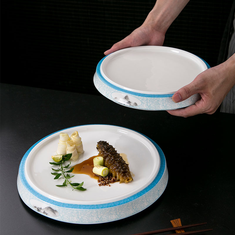 đĩa sứ họa tiết sông núi (3)