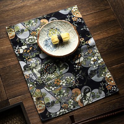 Khăn chải bàn hình chữ nhật, phong cách Nhật Bản.