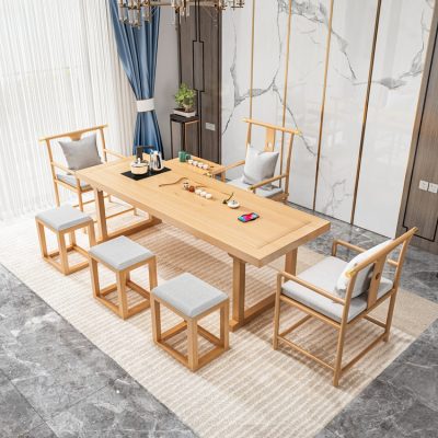 Bàn trà gỗ nguyên khối nhập khẩu.