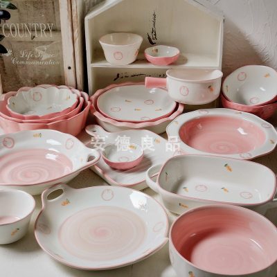 Bộ bát đĩa gốm sứ tráng men màu sắc đẹp mắt, hàng thủ công tỉ mỉ đến từng chi tiết.