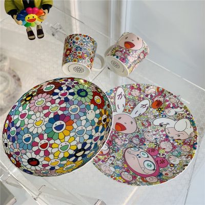 Bộ bát đĩa gốm sứ họa tiết hoạt hình sinh động, màu sắc, đáng yêu.