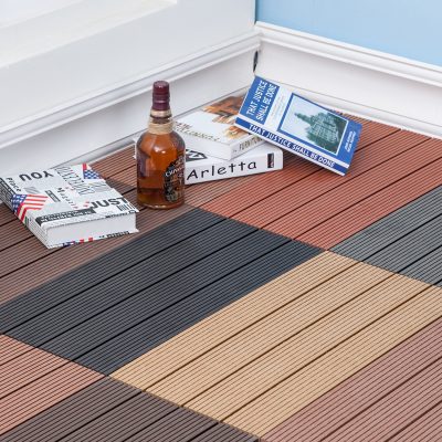 Miếng gỗ nhựa lát sàn ngoài trời, tính thẩm mĩ cao, đơn giản, bền , đẹp.