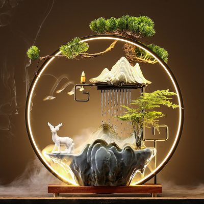 Nước chảy để thu hút sự giàu có và giàu có trang trí nhà đài phun nước sáng tạo phòng khách văn phòng máy tính để bàn tân gia quà tặng khai trương