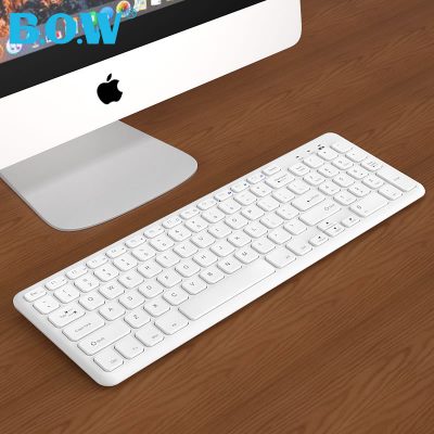 BOW Hangshi Mute Bàn phím không dây Sô cô la Máy tính để bàn có dây Máy tính xách tay Máy tính xách tay Văn phòng tại nhà Bộ chuột