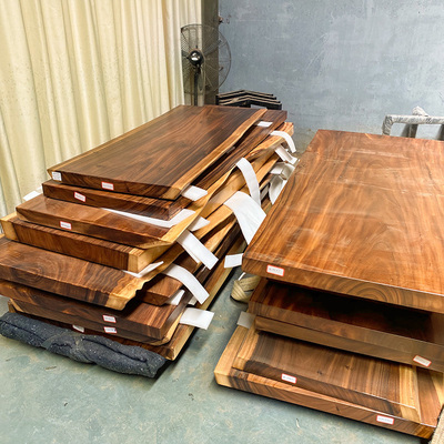 Bàn trà bảng lớn Bahua gỗ rắn gỗ cẩm lai Brazil bàn ăn gỗ gụ gỗ cẩm lai toàn bộ bảng bảng trên cùng Bàn trà óc chó Okan