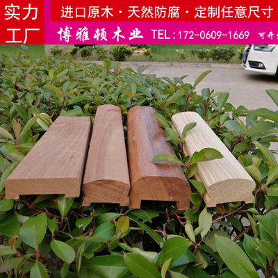 Chống ăn mòn gỗ rắn lan can gỗ dứa lưới lan can cầu thang gỗ lan can bảo vệ cảnh quan sông lan can Balau gỗ hình dạng đặc biệt tùy chỉnh
