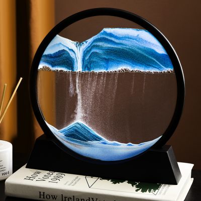 Tranh cát lún trang trí nghệ thuật sáng tạo đồng hồ cát phòng khách văn phòng tủ rượu tủ tivi đèn trang trí nội thất món quà sang trọng