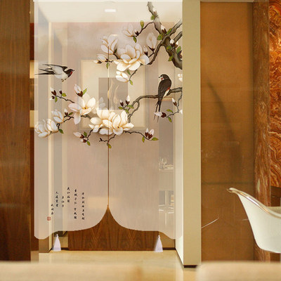 Trung Quốc mới cổ đại cửa vải rèm cửa vách ngăn rèm hiên phòng khách phòng ngủ thẩm mỹ viện trang trí nhà bếp rèm miễn phí đấm