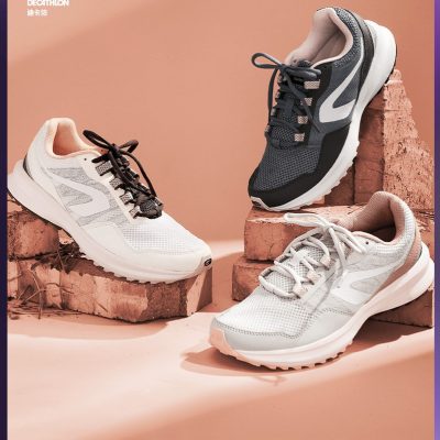 Decathlon giày chạy bộ giày thể thao của phụ nữ mùa xuân mới thoáng khí nhẹ đệm giày chạy bộ sinh viên giày nữ bình thường WSKS